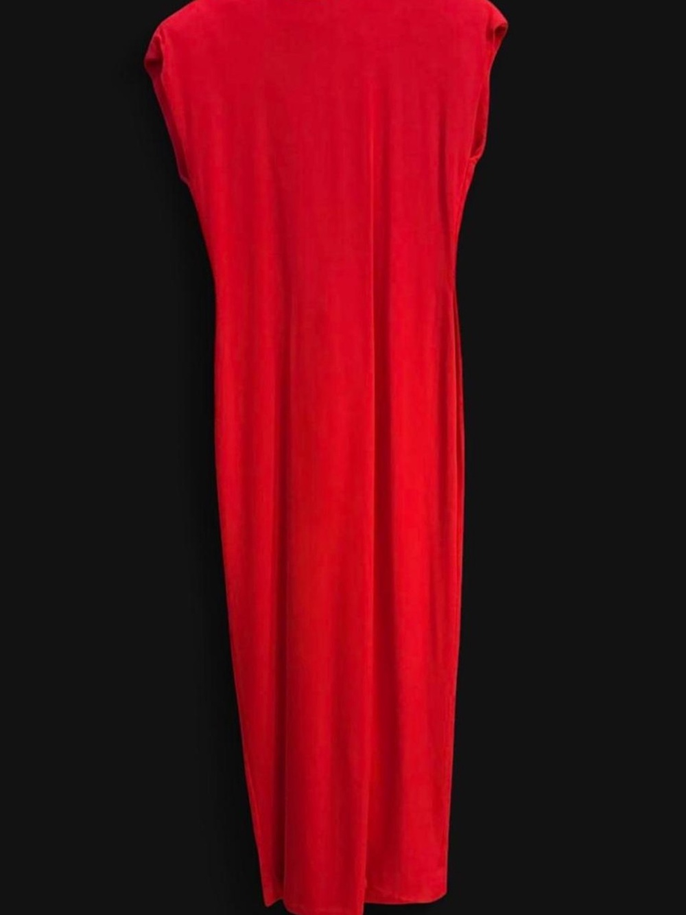 Oscar de la Renta Vibrant Red Cap-Sleeve Maxi Dress